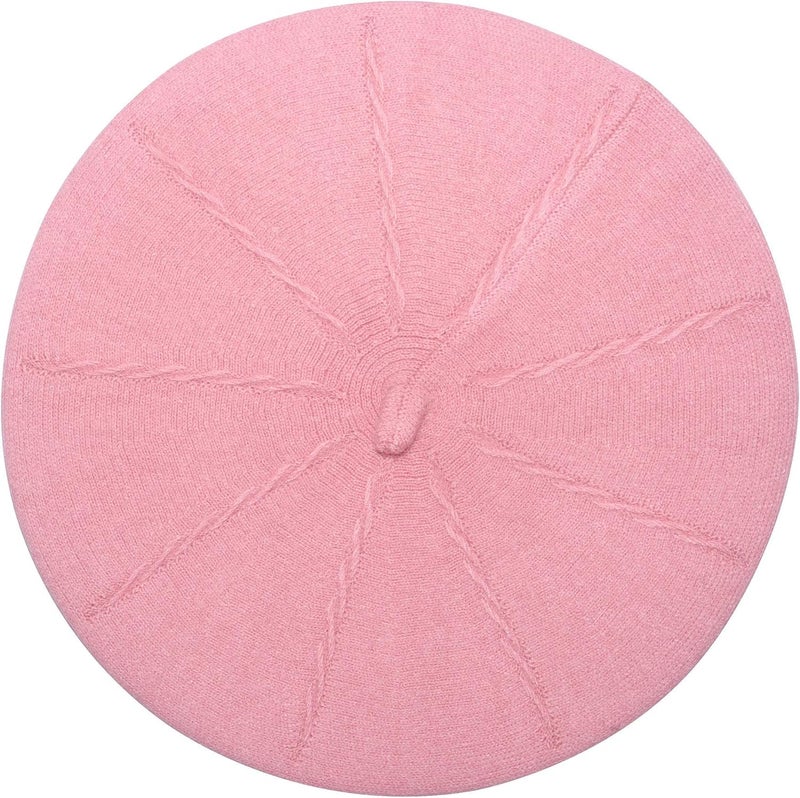 ZLYC French Beret hat, Reversible Solid Color Knit Warm Beret Cap for Womens Girls - Image 4